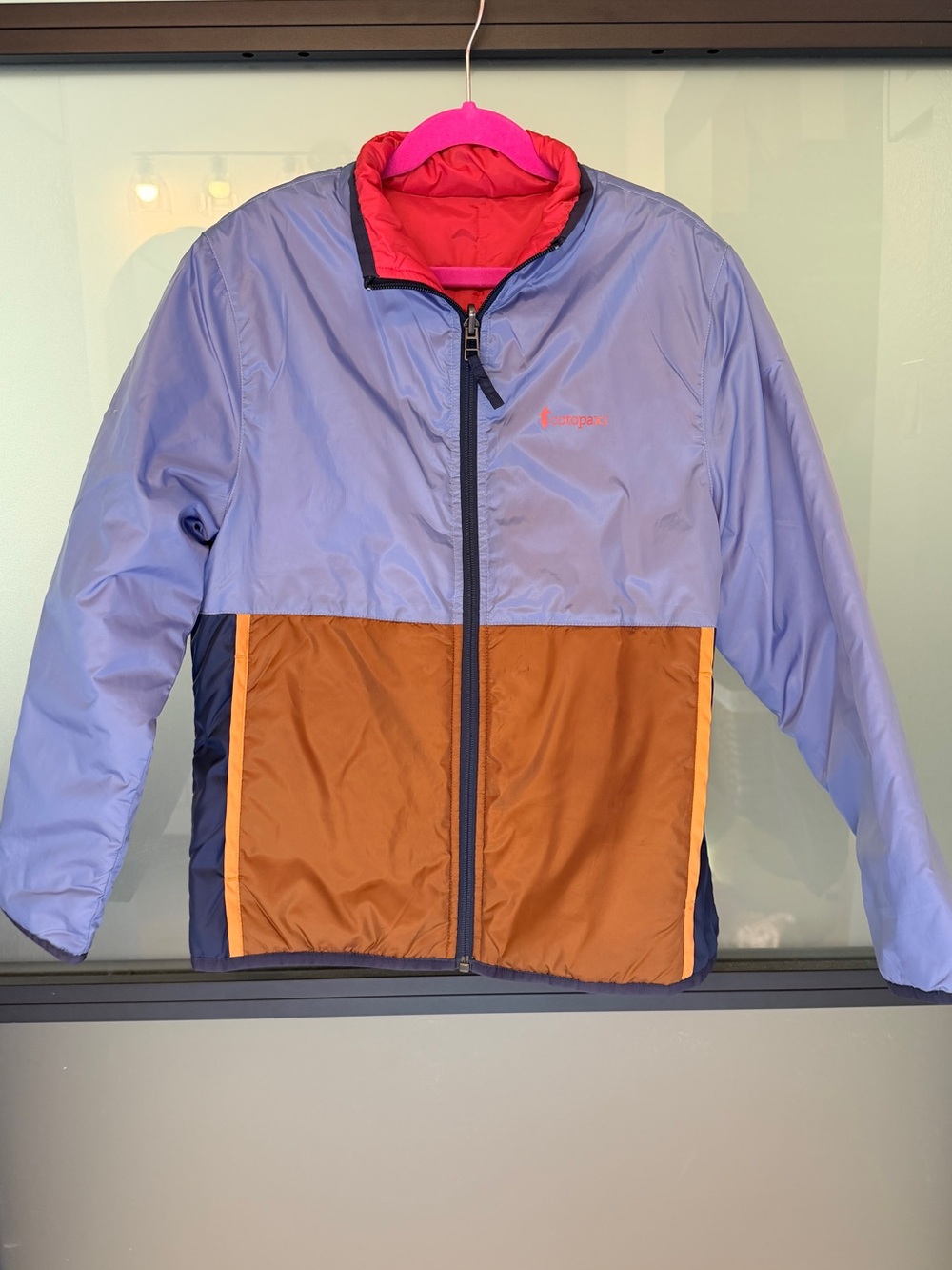 cotopaxi Kids Colorblock Puffer Jacket - Lavender, Rust & Red